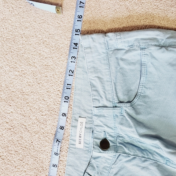 See By Chloe Light Blue Ankle & Cropped Jeans - Picture 4 of 5